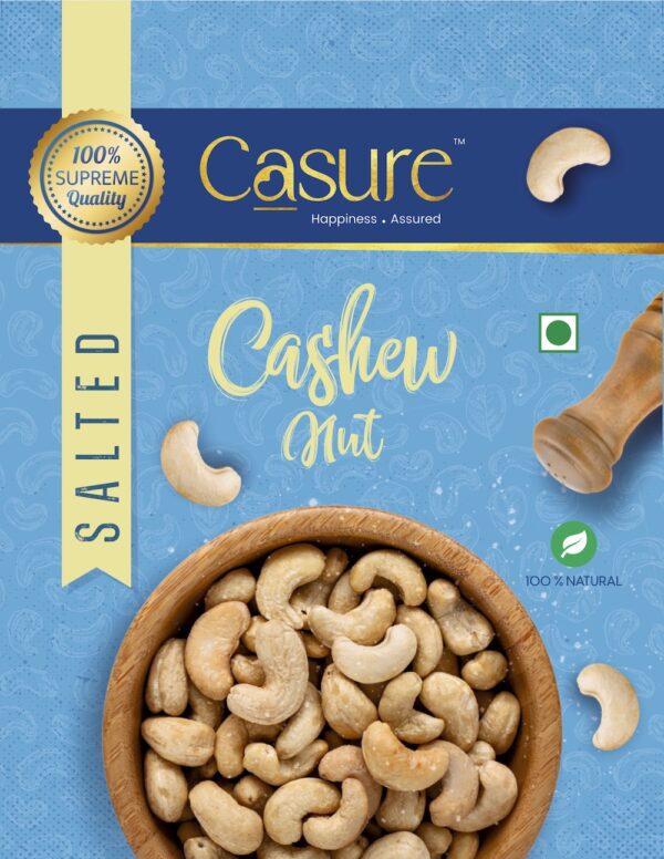 Flavored Cashews (Salted), 100% Natural, 100 Grams (2 packs of 50 gm each)