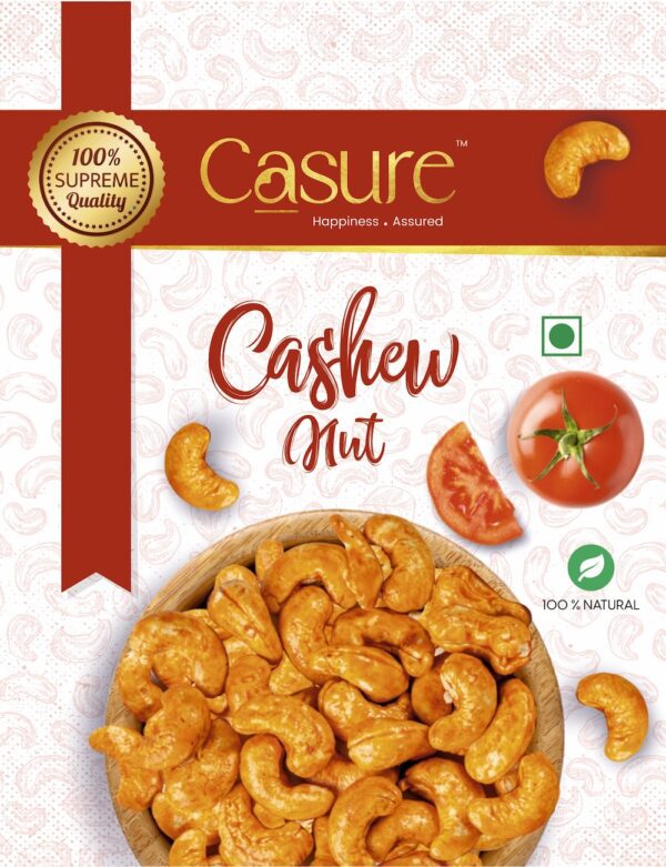 Flavored Cashews (Tomato), 100% Natural, 100 Grams (2 packs of 50 gm each)