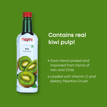 Kiwi Crush Syrup (Concentrate) by Mapro, 750 ML