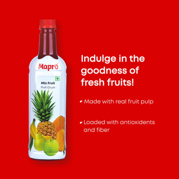 Mixed Fruit Crush Syrup (Concentrate) by Mapro, 750 ML