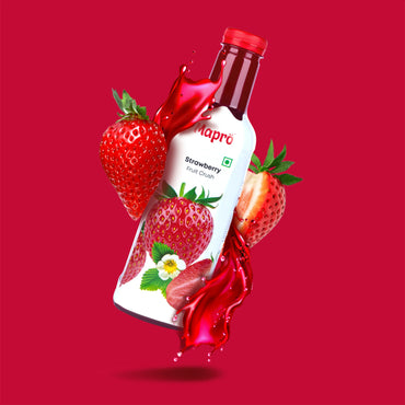 Strawberry Crush Syrup (Concentrate) by Mapro, 750 ML