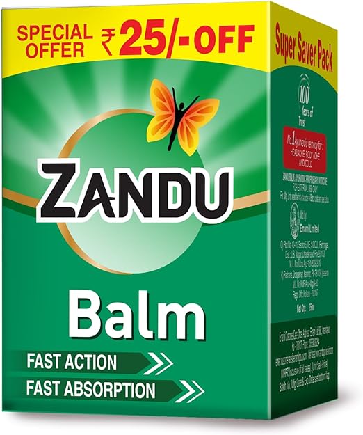 Zandu Balm Powerful Ayurvedic Relief from Pains, Arthritis,  25ml