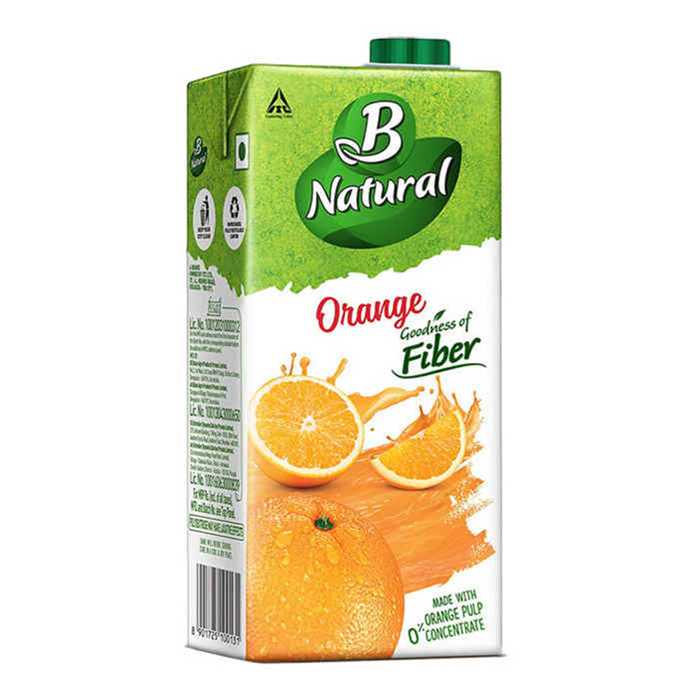 B Natural Orange Juice , 1 LTR (2.2 LB)