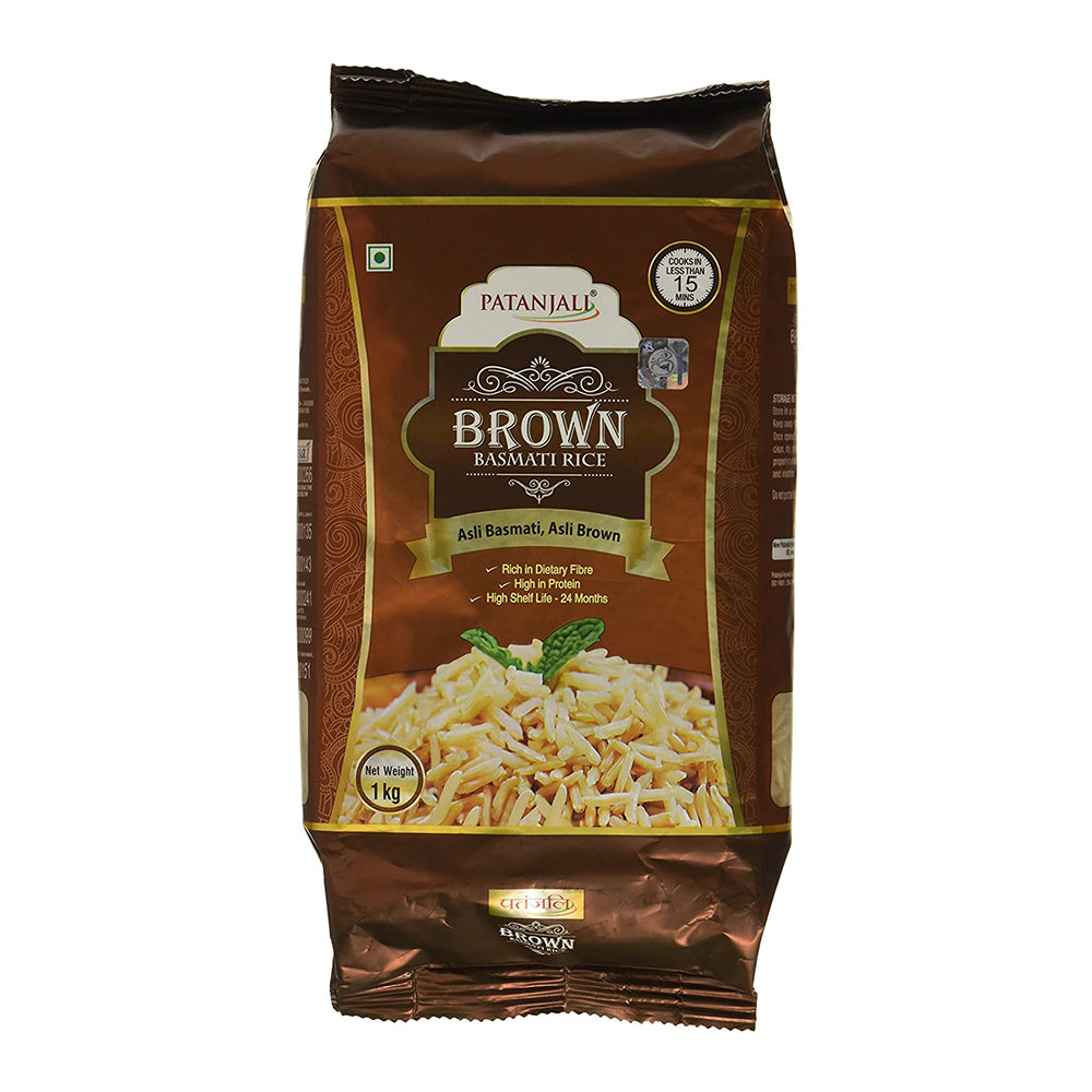 Patanjali Brown Basmati Rice, 1 KG (2.2 LB)