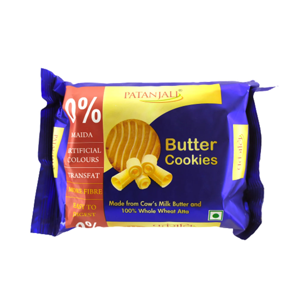 Patanjali Butter Cookies, 150 Grams (5.5 OZ)