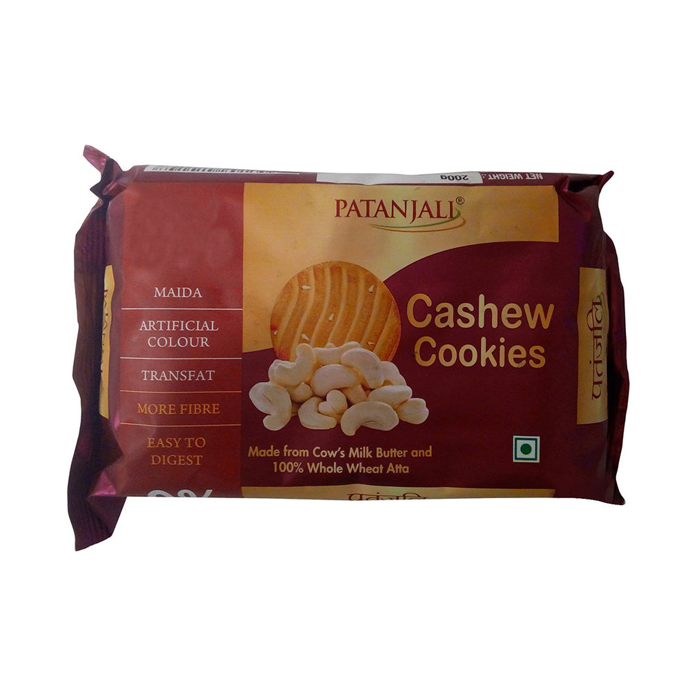 Patanjali Cashew Cookies, 200 Grams (7 OZ)