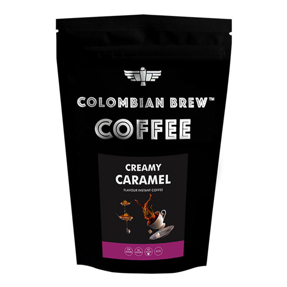 Colombian Brew Instant Coffee Creamy Caramel, 100 Grams (3.5 OZ)