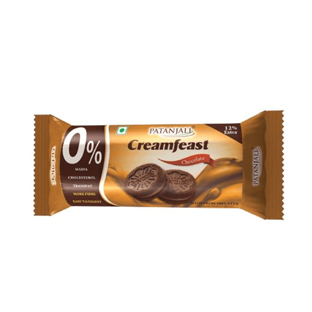 Patanjali Creamfeast Chocolate Biscuits (10), 750 Grams (26 OZ)