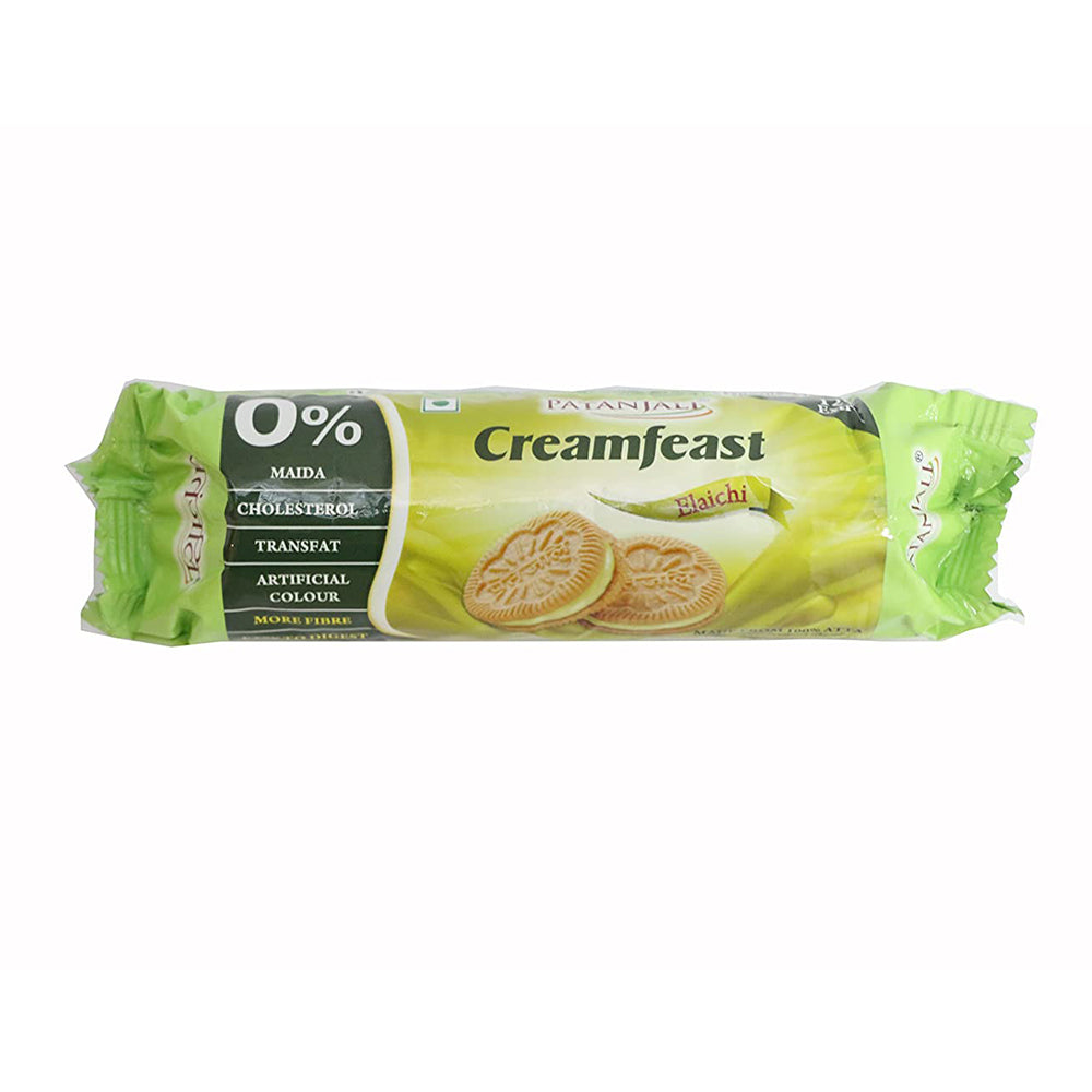 Patanjali Creamfeast Elaichi Biscuits (10), 750 Grams (27 OZ)