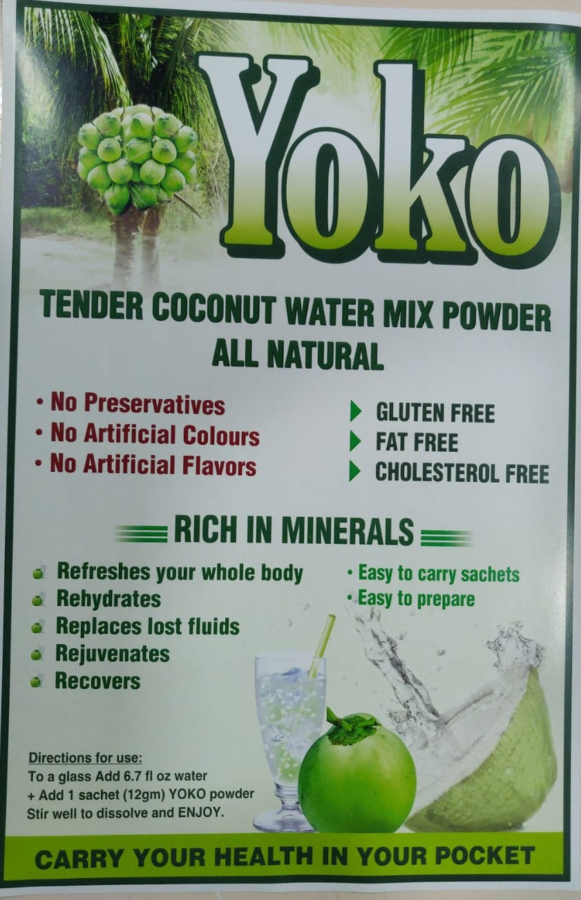 Yoko Natural Coconut Water Mix, 20 packs (10 OZ)