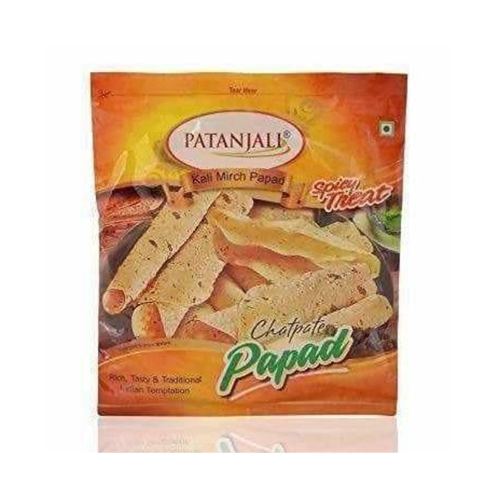 Patanjali Kali Mirch Papad, 200 Grams (7 OZ)