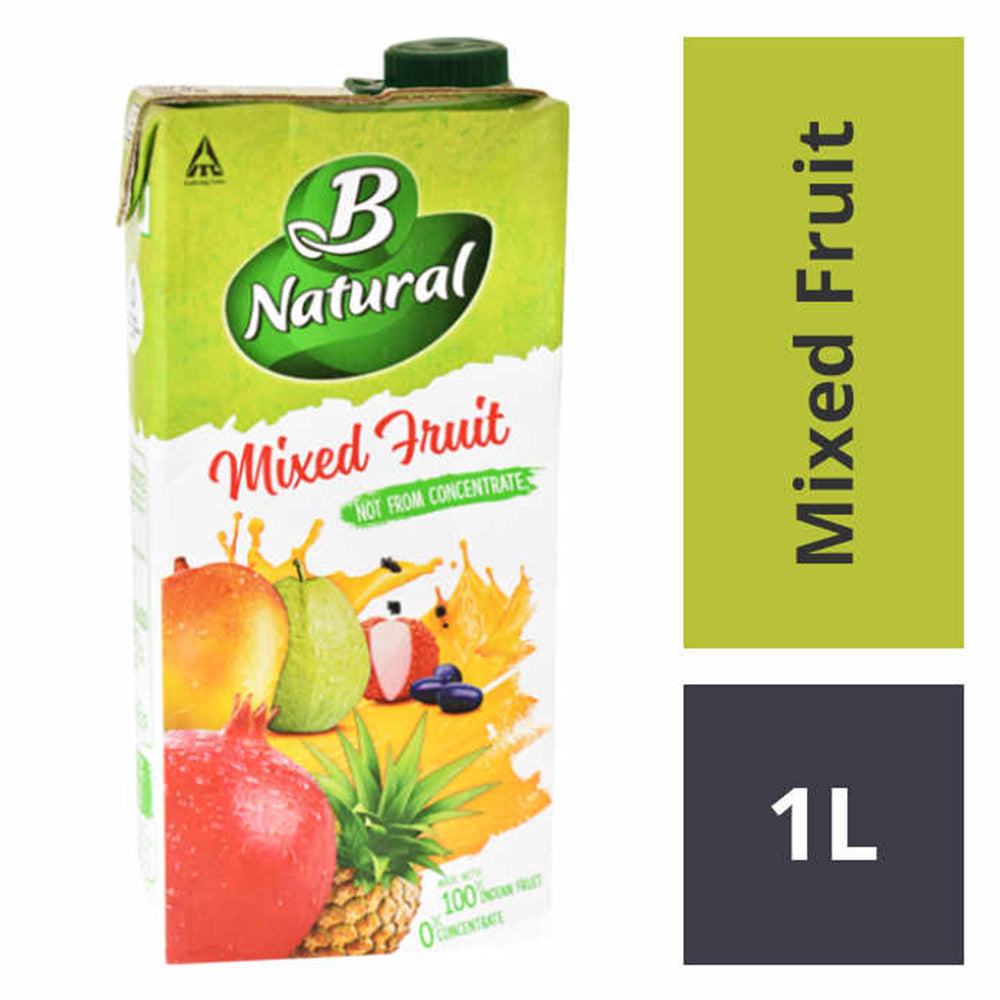 B Natural Mixed Fruit Juice , 1 LTR (2.2 LB)