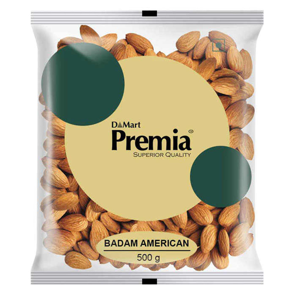 Premia Almonds, 500 Grams (1.1 LB)