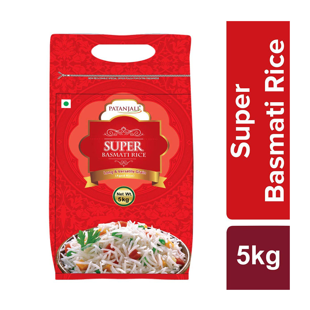 Patanjali Super Basmati Rice, 1 KG (2.2 LB)