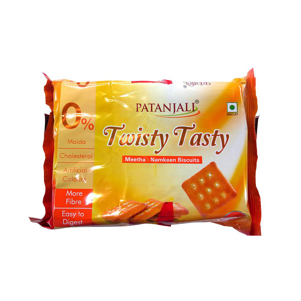 Patanjali Twisty Tasty Biscuits (10), 70 Grams (2.46 OZ)