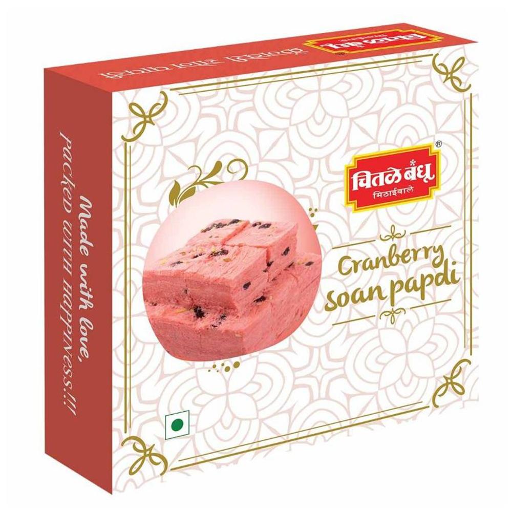 Chitale Bandhu Soan Papadi Cranberry, 200 Grams (7 OZ)