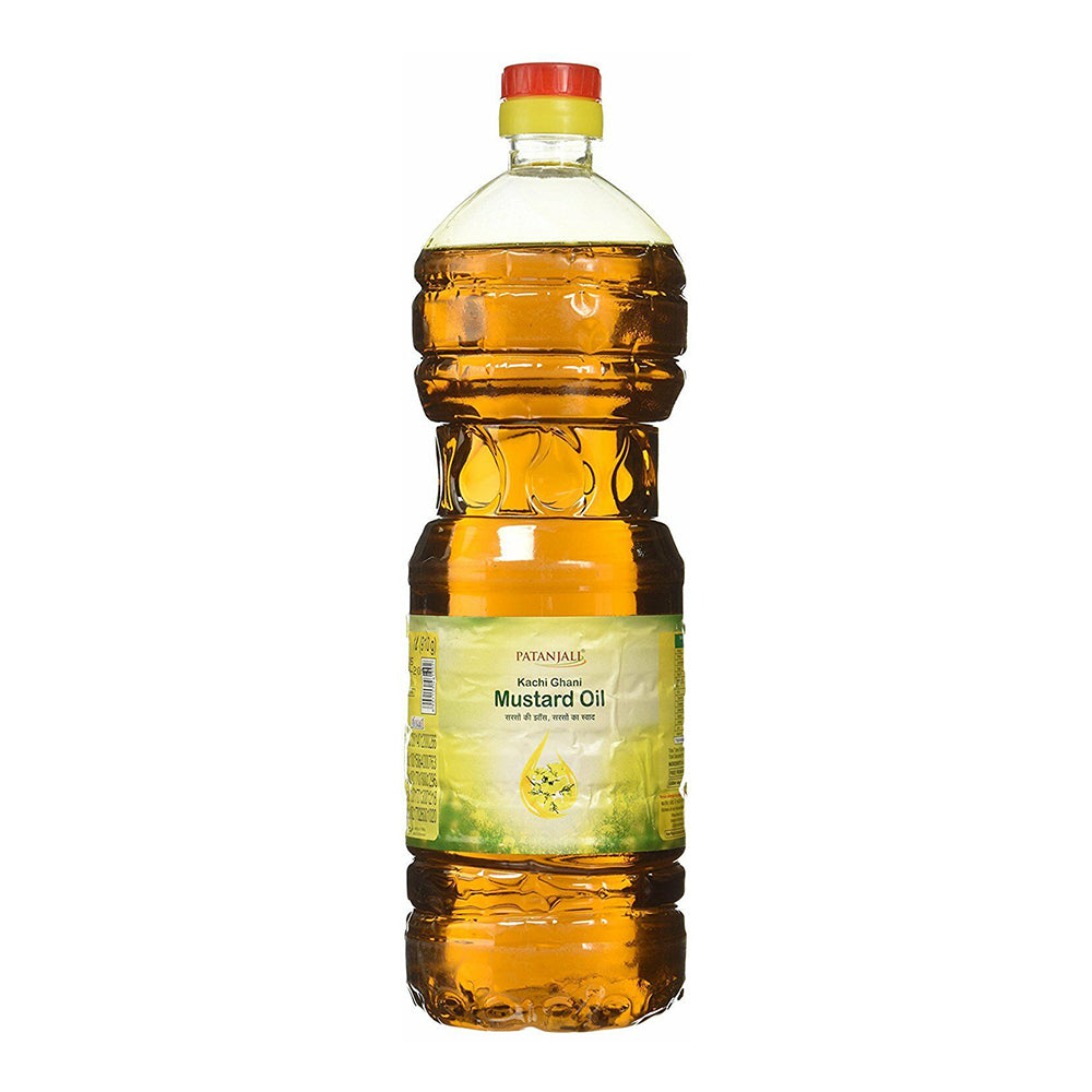 Patanjali Cold Pressed Mustard Oil, 1 LTR (2.2 LB)